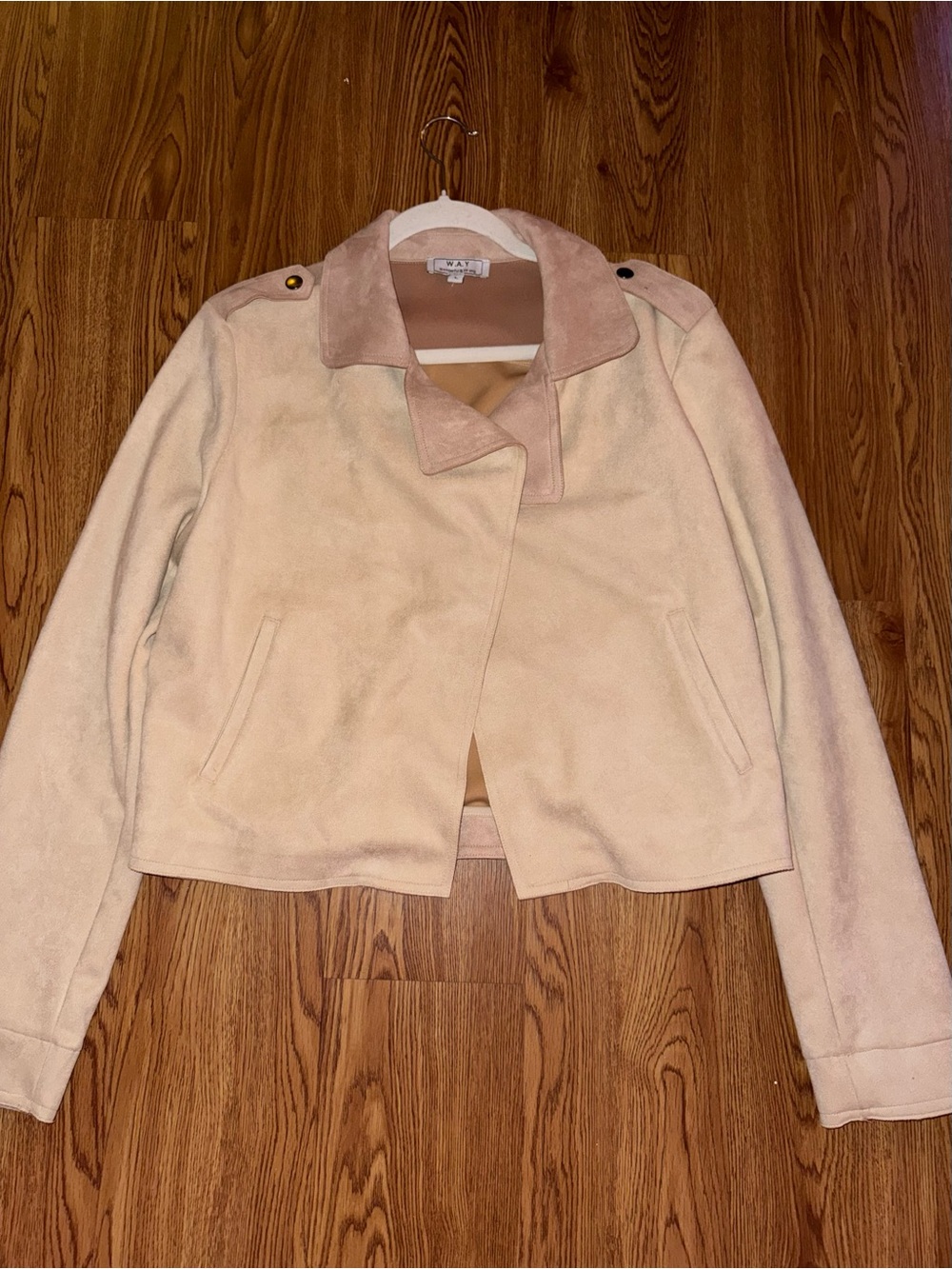 W.A.Y Faux Cactus Suede Jacket - Picture 3 of 5